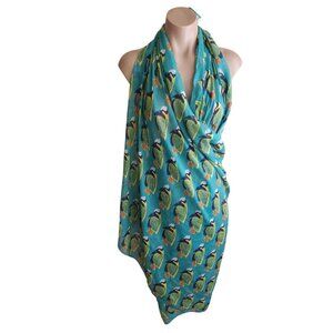 Tropical Fish Printed Bathing Suit Sarong Swim Cover Up Colorful Printed Village
